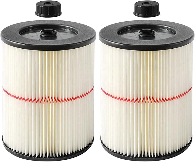 17816 Filter for Craftsman Shop Vac Air Filter, Replacement for Craftsman Wet Dry Vac Filter for Craftsman 9-17816 Vacuum Filter 5 6 8 12 16 Gallon and Larger Vacuum Cleaner 2 Pack