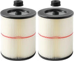 17816 Filter for Craftsman Shop Vac Air Filter, Replacement for Craftsman Wet Dry Vac Filter for Craftsman 9-17816 Vacuum Filter 5 6 8 12 16 Gallon and Larger Vacuum Cleaner 2 Pack