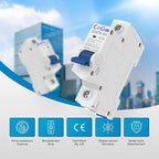 AC Miniature Circuit Breaker 16 Amp 1 Pole 120/240V Solar AC Disconnect Switch Thermal Magnetic Trip Din Rail Mount