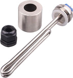 DERNORD 1.5" Inch (OD50.5mm) Tri-clamp Foldback Heating Element Stainless Steel Immersion Water Heater (120V 1650W)
