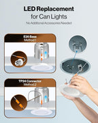 Sunco 24 Pack 6 Inch Recessed Light with Night Light, LED Can Lights Retrofit Lighting, 1000 LM, 12W, Selectable CCT 2700K/3000K/4000K/5000K/6000K, Dimmable, Damp Rated ETL