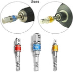 3-Piece Socket Adapter Extension Set, 1/4, 3/8, 1/2 Inch Hex Shank, Impact Grade, Power Drill to Socket Converter