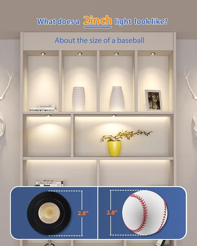 Adetu 2 Inch 5CCT Gimbal Black Led Recessed Lighting with Junction Box, 360°+90° Adjustable Led Recessed Lights, 2700K/3000K/3500K/4000K/5000K, 5W Eqv 50W, 550LM Brightness - ETL (Black, 6 Pack)