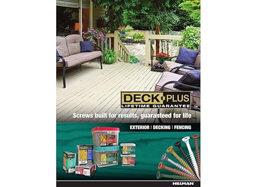 Deck Plus 1-5/8 Inch Epoxy Coated Exterior Wood and Fence Screws #8 x 1-5/8" Torx/Star Drive Included Coarse Thread, Outdoor Rust Resistant Decking Screw, Tan, Keg, 1700 Pieces | 49323