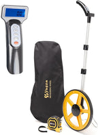 12 Inch Measuring Wheel in Feet Advanced LED Backlight Display Rolling Digital Measuring Wheel for Construction Measure Wheel with Tape Measure and Canvas Carrying Bag, Up to 9999Ft