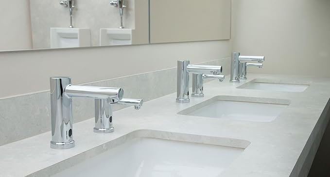 Moen 8559 Commercial Align M-Power Electronic Touchless Hands-Free Sensor-Operated Modern Bathroom Sink Faucet, Chrome