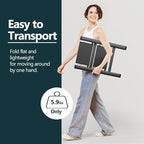 WOA WOA Step Ladder, Folding Step Stool with Widening Pedals, Portable Lightweight Home Ladder, Kitchen Stepladder, Easy to Store, Space Save 300 lbs Capacity (2 Step, Black)