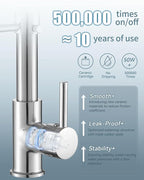 Kitchen Faucet, Commercial Kitchen Sink Faucets with Pull Down Sprayer, Stainless Steel Faucets for Kitchen Sinks, Dual Function Spray Head, Single Handle Spring Kitchen Faucets -Brushed Nickel