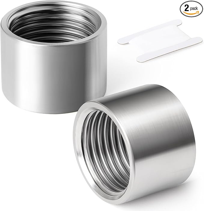 TAISHER 2PCS 304 Stainless Steel Cast Pipe Fitting, Coupling, 2" x 2" NPT Female Threaded