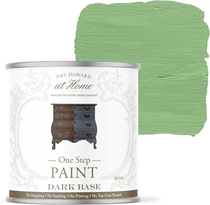 AMY HOWARD AT HOME Chalk-Based One Step Paint for Furniture, Cabinetry, Decor, Finish, and More | No Stripping, Sanding, or Priming | Dark Base | 16 Ounce | Easy Street