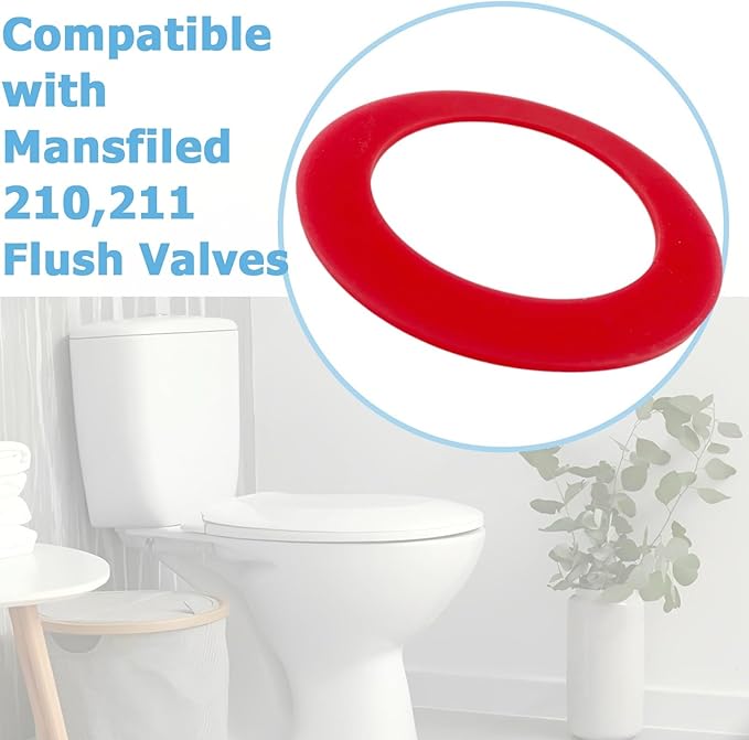 5 PCS Silicone Toilet Flush Valve Seal Replaces 630-0030,Flush Valve Service Kit for Mansfield 210 211 and 160,Toilet Tank Gasket Replacement Parts