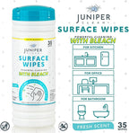 12 Pack Surface Cleaning Wipes with Bleach, All-Purpose Cleaner for Bathroom, Kitchen, Office, 420 Count Canister, 7.5" x 7" Sheet, Fresh Scent, Lint Free & Durable