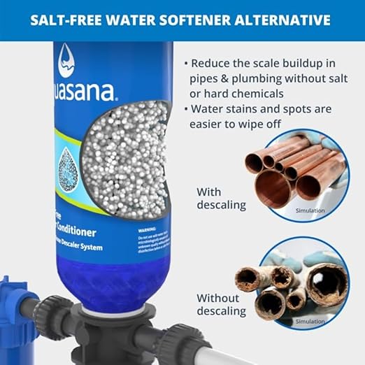 Aquasana Whole House Water Filter System | 1,000,000 Gallons | Salt-Free Softener Alternative | UV, Carbon & KDF | Tackles up to 99.99% Chlorine, Bacteria, Viruses, Cysts & Scale | EQ-1000-AST-UV