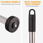 Toolwiz Magnetic Pick Up Sweeper 17-inch Heavy Duty Magnet Pickup Lawn Sweeper Roofing Tools, 8.8 Lbs Yard Magnet with Telescoping Holder and Wheels to Pick Up Nails Magnetic Sweeper for Construction