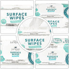 1 Pack Surface Cleaning Wipes Bleach Free, All-Purpose Cleaner for Bathroom, Kitchen, Office, 72 Count Soft Flow, Fresh Scent, Lint Free & Durable
