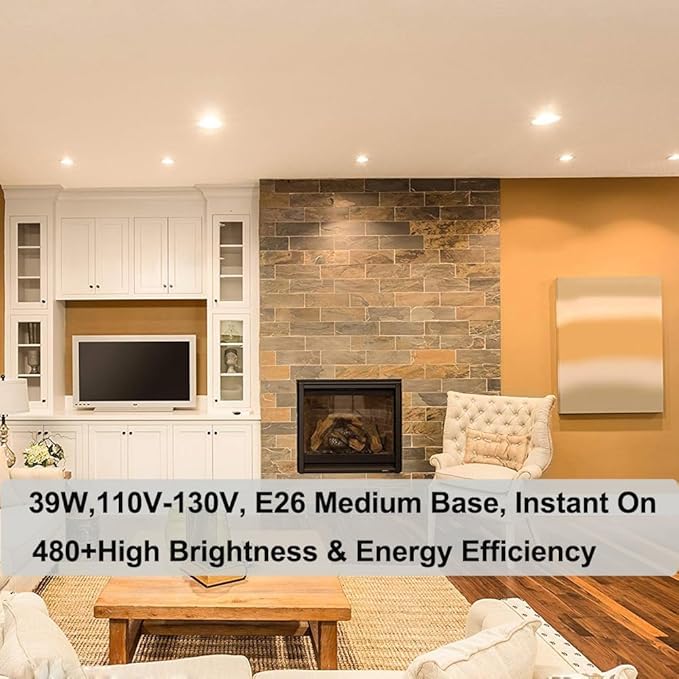 Vinaco 9PCS Eco Halogen Light Bulb, 39W PAR20 Warm White, Dimmable, 480 Lumens, 3000K, 120V, E26 Medium Base, 40° Flood Beam Angle, Track Lights, Indoor