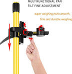 Laser Level Pole with Tripod, 13.8 Ft./4.2M Telescoping Pole&3.9 foot/1.2M retractable tripod,With 5/8&1/4 interface screws (6.25 inches/2.36 inches) thread for Rotary and Line Lasers