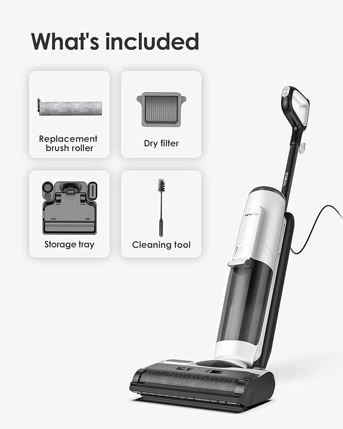 Tineco Corded Wet Dry Vacuum Steam Mop All-in-one, Hardwood Floor Cleaner Great for Sticky Messes, Floor ONE S5 Steam Smart for Hard Floors with Digital Display and Long Run Time