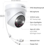 ZOSI 32 Channel 4K PoE Security Camera System, Face Person Vehicle Detection, 2 Way Audio, 24 x 8MP Spotlight Outdoor Indoor IP Cameras, 32CH 4K NVR with 8TB HDD for 24/7 Recording