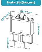Automotive Low Profile ATC ATO Fuse Car Resettable 3A 5A 7.5A 10A 15A 20A 25A 30A Standard Fuses Manual Reset Fuses Blade Circuit Breaker for Boat Truck SUV Motorcycle 32VDC Fuse Assortment Kit