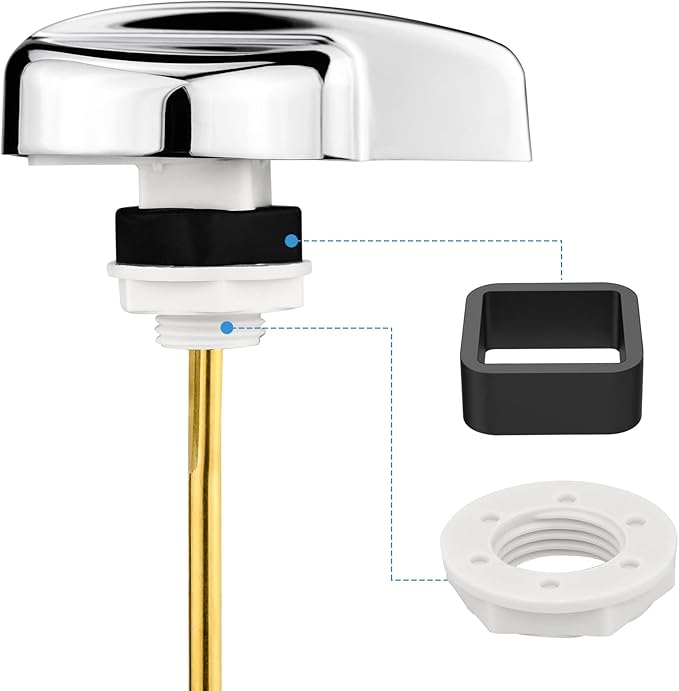 TOTO Compatible Toilet Flush Handle - Side Mount Trip Lever Replacement for TOTO ST701, CST853, CST854, CST884, CST604CEF, CST614CEF - 2-Pack Copper Lever