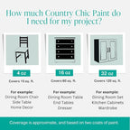 Country Chic All-in-One Chalk Paint for Furniture, Cabinets, Home Decor, Eco-Friendly, Matte Finish, Built-In Primer & Top Coat for Wood, Metal - Whoop-de-do (Bright Teal) - Pint 16 oz (475 ml)