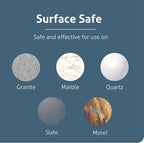 Therapy Granite Countertop Cleaner & Polish (2 Pack - With Microfiber) - pH Neutral, Marble Cleaner, Soapstone, Quartz, Stone, Quartzite, Slate, Limestone, Corian, Laminate