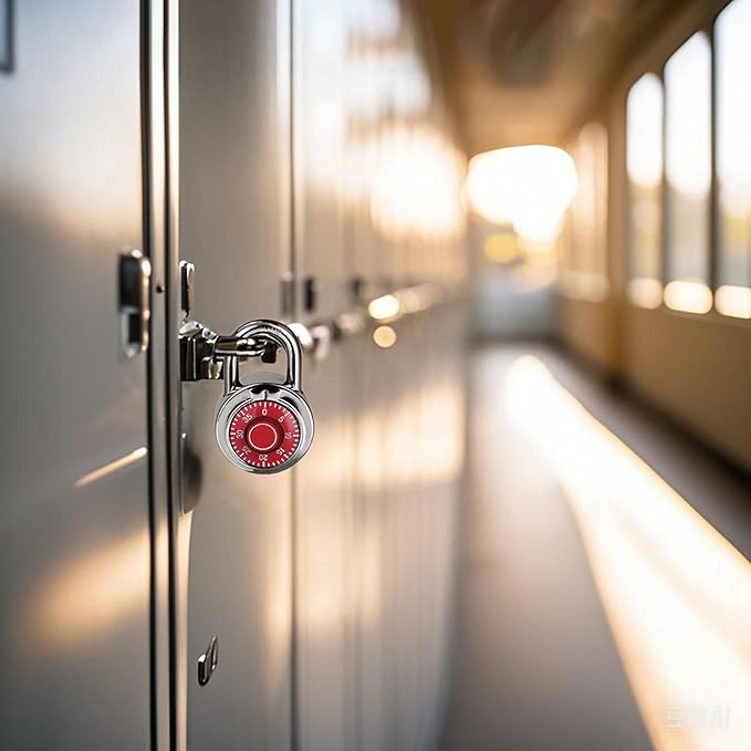 Combination Padlock 48 Pack, Fixed Dial Combination Padlock with Different Combinations, 2 in. Wide. Red Turntable, Lock for Gym & Locker, School, Toolbox, and More