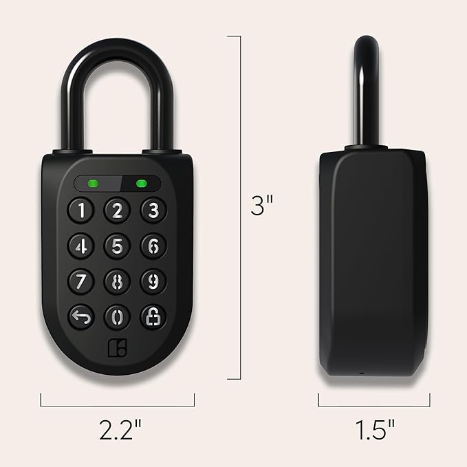 igloohome New Smart Padlock 2 (SP2) 2-Pack, The Toughest Smart Padlock – Generate Access from Anywhere with The Mobile app (iOS/Android) – No WiFi Needed, Waterproof & Rechargeable