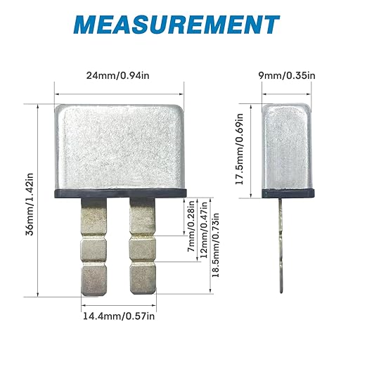 GLOSO E311 UCB Automotive Circuit Breaker, Type 1, Snap Off 3 Sections ATC Balde Terminal（15A,1 Pack）