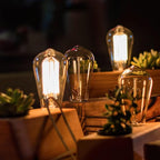 MASTERY MART 60 Pack Dimmable Vintage E26 LED Light Bulb, 2200K Warm White 5.5W (60 Watt Equivalent), Glass ST21 Antique Edison Style, 500LM, Decorative Filament Bulb, UL and Energy Star