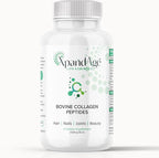 XpandAge's Bovine Collagen Peptides contain Biotin, Niacin, Vitamin C, Vitamin D, Thiamin, Paba, Hyaluronic acid, Turmeric, Bioperine, and more for healthy Hair, Nails, Beauty, Joint, and Bone health.