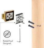 BAGNOLUX Gold Towel Bar, Bathroom Set 4 Pieces, Bath Towel Holder Set SUS304 Stainless Steel, Towel Bar Rack Set for Wall Mounted, Square Bathroom Accessories Set Fixture Heavy Duty, Brushed Brass