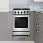 Thor Kitchen 24 in. Freestanding Gas Range LRG2401U with 4 Sealed Burners, 3.7 cu. ft. Oven, Storage Drawer, Cast Iron Grate in Stainless Steel