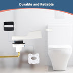 iFealClear 2 Pack Universal Toilet Handle Lever Flush Replacement, Front Mount Toilet Trip Lever Compatible with American Standard, Stainless Steel Flapper Chain, Solid Brass, White