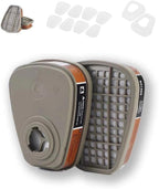 6001 Filter Cartridges Replacement for Gas Respirator,Dust-Proof, Organic Vapor, 2pcs Filter Cartridges + 2pcs Filter Covers+8pcs Filter Cottons, Apply to 6100/6200/7501/7502/6502/6800…