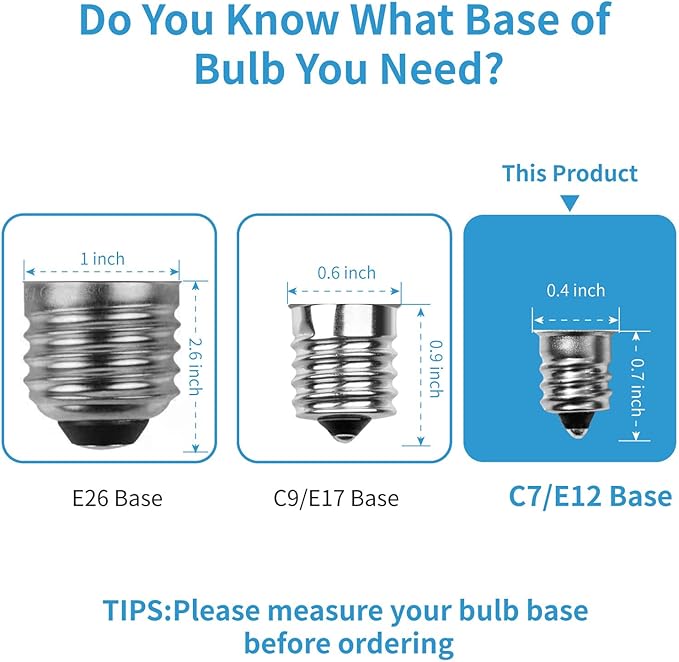 Meconard C7 Led Replacement Christmas Light Bulbs, C7 Shatterproof Led Bulbs for Christmas Indoor Outdoor String Lights, E12 Candelabra Base, Commercial Grade Holiday Bulbs, Cool White, 25 Pack