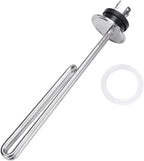 DERNORD 120V 1650W Tri-clamp Foldback Heating Element Stainless Steel Immersion Water Heater with 3-Wire Electrical Locking Plug (2 Inch Tri clamp)