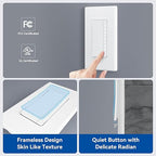 ELEGRP Dimmer Switch, Digital Dimmer Light Switch for LED Lights 150W, INC/HAL 450W, Single Pole LED Dimmer Switch, Needs Neutral Wire, Wall Plate Included, UL Listed, 6 Pack, Matte White