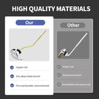 Ullnosoo for TOTO Toilet Handle Replacement Parts Kit, Universal THU068#CP Side Mount Toilet Flush Handle for St743S, St454E Toilet Tank, Upgraded Copper Trip Lever