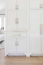 Goo-Ki 6 Pack Brushed Brass Cabinet Handle Drawer Pulls, 12.6 Inch(320mm) c-c Solid Zinc Alloy Modern Bar Pull Kitchen Hardware for Closet Dresser Wardrobe Cupboard Furniture