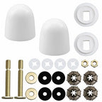 1Set Toilet Accessories Toilet Flange Bolts Universal Toilet Bolt and Cover Set Includes Closet Bolts Nuts and Washers for Most Toilets