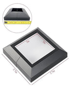 2PCS 3"x 3" Split Deck Post Base Cover, Aluminum Split Type Post Skirt Guardrail Bottom Cover for Railings, Stairs, Patios, Porches, Split Deck Base Bracket Covers(Black)