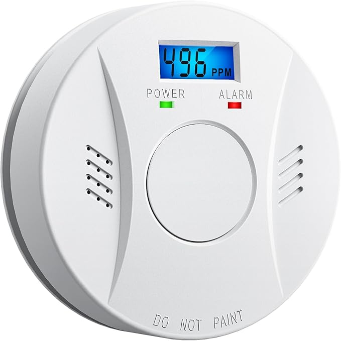 1 Pack Smoke Detector and Carbon Monoxide Detector co2 Detector Battery Powered with Test/Reset Button