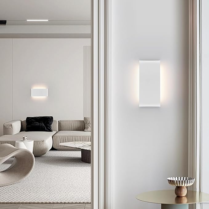 11" Modern LED vanity light,15W Dimmable 5 CCT (3000K-6500K) Adjustable Wall Lamp,Up and Down Wall Lighting,Indoor Wall Sconce for Bedroom,Staircase,Hallway,Dressing Table,2 Pack（White）