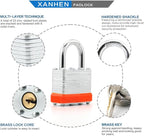 Keyed Alike Laminated Steel Padlocks with Normal Shackle for Sheds, Fences & Lockers (60-Pack)