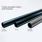 Meranti Aluminum Handrail for Indoor or Outdoor Steps and Stairs – Hand Rails for Elderly – DIY Complete Stair Railing Kit (AHR, Black, 6' Length)