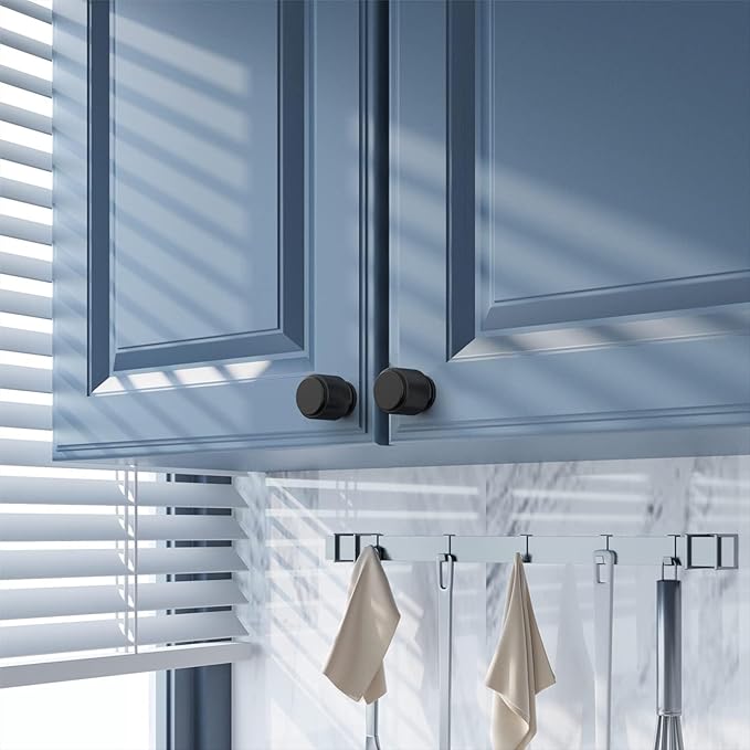 Amerdeco 30 Pack Matte Black Knurled Cabinet Knobs Kitchen Cabinet Pulls for Drawer Dresser, Cupboard and Wardrobe ZH0031