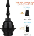 8 Pack E26 E27 Light Sockets, Black Medium Screw Base with Shade Ring, Retro Period Style Edison Lamp Holder, Replacement DIY Making Light Bulb Socket Cover Pendant Lamp Holder Keyless Lamp