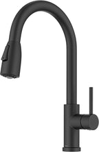 KRAUS Coda 2-Function Single Handle Pull Down Kitchen Faucet in Matte Black, KPF-1626MB